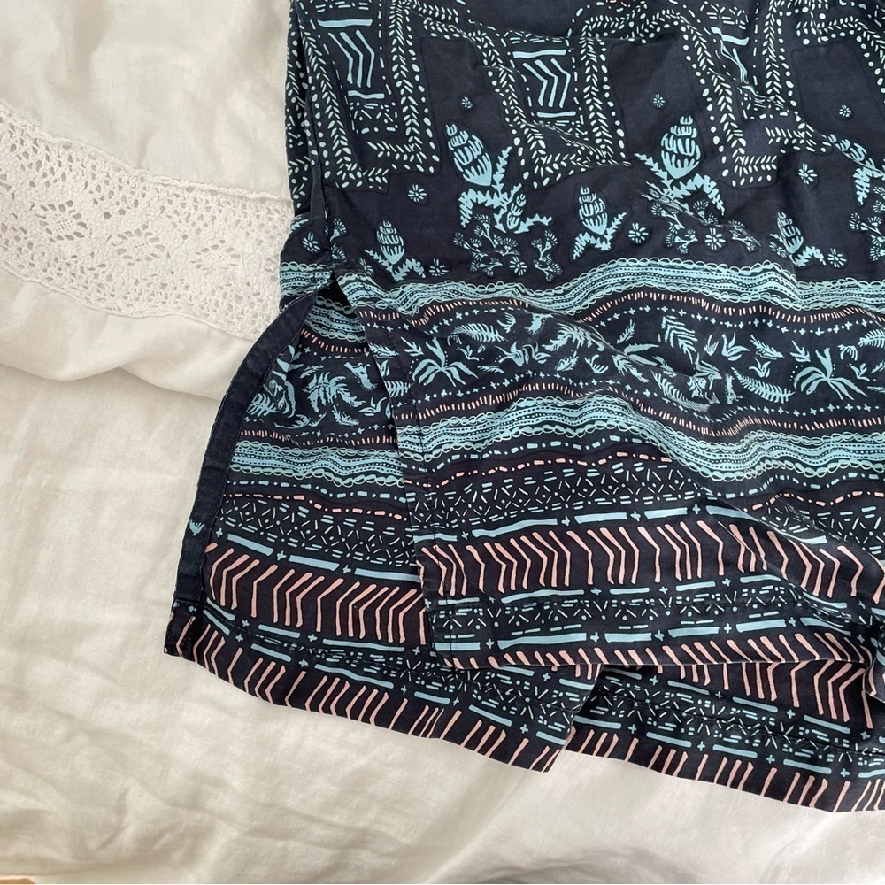 Patagonia SMALL Wildflower Floral Print Racerback Dress Navy Blue FLAW - Picture 10 of 12